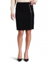 Calvin Klein Women's Pencil Skirt with Zip, Black, 8