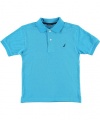 Nautica Solid Pique Polo (Sizes 8 - 20) - turquoise, 14 - 16