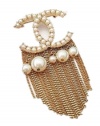 Succubus Fashion Pearl Classic Logo Luxury Tassel Brooch Corsage 6696