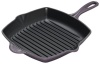 Le Creuset Enameled Cast-Iron 10-1/4-Inch Square Skillet Grill, Cassis