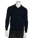 Club Room Navy Long Sleeve Casual Polo