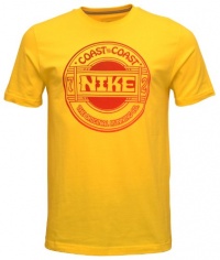 Nike Men's Coast To Coast the Original Running Company Shirt Yellow