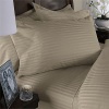 1000-Thread-Count Egyptian Cotton 1000TC Duvet Set and 2 Shams, Queen, Beige Damask Stripe 1000 TC