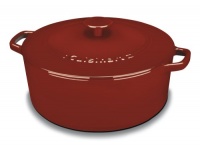 Cuisinart CI670-30CR Chef's Classic Enameled Cast Iron 7-Quart Round Covered Casserole, Cardinal Red