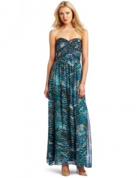 laundry BY SHELLI SEGAL Women's Strapless Twist Gown, Ink Blot Multi, 2