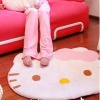 Lovely Big Head Hello Kitty Fuzzy Floor Cushion Mat Pad Bedroom Decoration Footcloth Rug 1 PC White