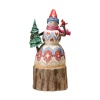 Jim Shore Heartwood Creek from Enesco Lodge Snowman with Tree Figurine 9.5 IN