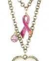 Betsey Johnson I'm A Survivor I'm a Survivor Heart 2 Row Necklace