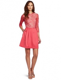 erin Erin Fetherston Women's Lace Twofer Dress, Rosebud, 0