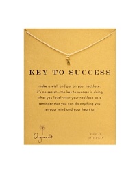 Unlock a golden day with Dogeared's miniature lucky key necklace.