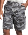 Keep your style interesting even when you go casual with these camouflage cargo shorts from Club Room.