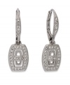 Glamorous and glowing, this pair of lever-back drop earrings from Eliot Danori truly sparkles. The earrings are crafted from rhodium-plated brass with crystals providing more luster. Approximate drop: 1/2 inch.