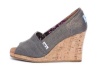 Toms - Womens Silver Azar Wedges