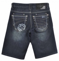 Akademiks Big Boys Dark Blue Denim Straight Fit Short (10)