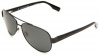 BOSS by Hugo Boss Men's 0317/S 010G Aviator Sunglasses,Matte Black Frame/Grey Lens,One Size