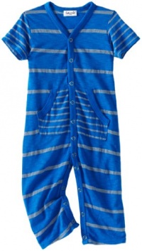 Splendid Littles Baby-Boys Infant Chambray Stripe Bodysuit, French Blue, 18-24 Months