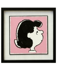 The Peanuts' resident fuss-budget and bully, Lucy van Pelt, opts for a profile shot in this essential art print for comic-strip fans.