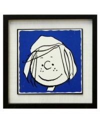 Charlie Brown's outspoken admirer, Peppermint Patty, poses for her school portrait in this framed art print for Peanuts fans.