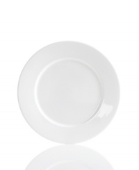 Set 5-star standards for your table with this sleek round salad plate from Hotel Collection. Balancing a delicate look and exceptional durability, the translucent Bone China collection of dinnerware and dishes is designed to cater virtually any occasion.