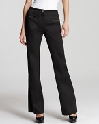 Embellished slit pockets adorn the sleek silhouette of these BASLER trousers for an on-trend update on a classic favorite. Pair the pants with a silk blouse and leopard-print flats for instant office chic.