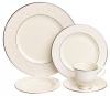 Lenox Pearl Innocence Platinum-Banded Fine China 20-Piece Dinnerware Set, Service for 4