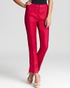 Flaunting a crisp, modern cut, these Armani Collezioni straight leg linen pants add vibrance to your workday wardrobe.