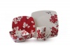 222 Fifth Mia Blossoms Square Dinnerware Set, Red, 16-Piece