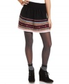 With its fair-isle intarsia and knit design, Pink Rose's a-line mini satisfies our need for the perfect winter skirt!