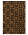 A simple, overlapping pattern in rich rust presents dramatic dimension in this Zanzibar area rug from Sphinx. Its streamlined, low-cut pile and durable construction offer a handsome, understated finish to any room. (Clearance)