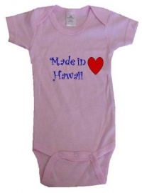 MADE IN HAWAII - HAWAII BABY - State-series - Pink Onesie / Baby T-shirt - size Small (6-12M)