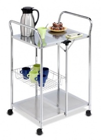 Honey-Can-Do CRT-01703 Chrome Folding Utility Table, Kitchen Cart