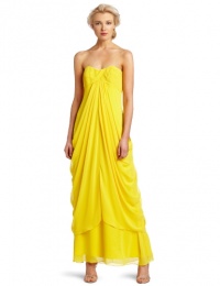 laundry BY SHELLI SEGAL Women's Strapless Pick Up Gown, Canary Yellow, 8