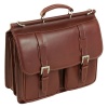 Siamod 25594 Signorini Oil Pull-Up Leather Double Compartment Laptop Case (Cognac)