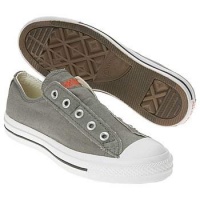 Converse Chuck Taylor Slip On Top Charcoal Canvas size M5.5/W7.5, Grey/Orange