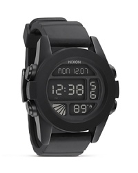 Stealthy, sleek and a little bit tech. Nixon's matte-black digital watch is a cool choice for those who like to fly under the radar.