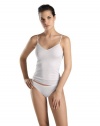 Hanro Women's Simply Satin Cotton Camisole, White, X-Small