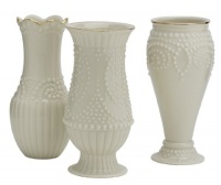 Lenox Classic Beaded Vases, Set of 3