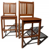 Strathwood Bradford All-Weather Hardwood Bar Chair, Set of 2