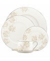 Lenox dinnerware makes vintage florals feel fresh with the contemporary shapes of Blush Silhouette place settings. Sturdy bone china combining a muted palette and sparkling platinum caters formal occasions with easy, unparalleled elegance.