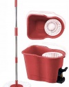 MopAway Dry/Wet Microfiber Super Absorbent Floor Mop with Bucket, Burgundy