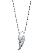 Have a little faith in this sterling silver pendant from Alex Woo. If little, it's wing-shaped charm hints at your free-spirited side.