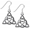 Sterling Silver Triquetra Celtic with French Wire Hook Findings Dangle Earrings