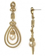 Light up every evening ensemble with this pair of faceted gold-plated chandelier earrings from Carolee, sure to add a dose of glamour to accessories arsenal.