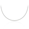 Sterling Silver 2mm Omega Chain Necklace, 18