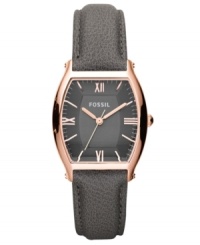 Rosy warmth brings instant appeal to this dusky Wallace collection watch by Fossil.