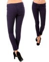 G2 Chic Dark Purple Denim Skinny Jeans