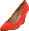 Pour La Victoire Women's Mai Wedge, Coral Red Nubuck, 9 M US