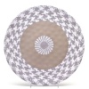 Q Squared 11-Inch Round Plate Spice Weave Collection, White Pepper Hammered Texture