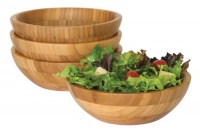 Lipper International Small Bamboo Bowls, Set of 4