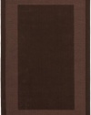 St Croix Trading Company Transitions Chocolate Cut & Loop Border 5x8 Area Rug